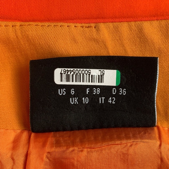 AKRIS Reversible Natalie Jacket Matching Skirt Set Two Toned Orange Cotton - Picture 9 of 16